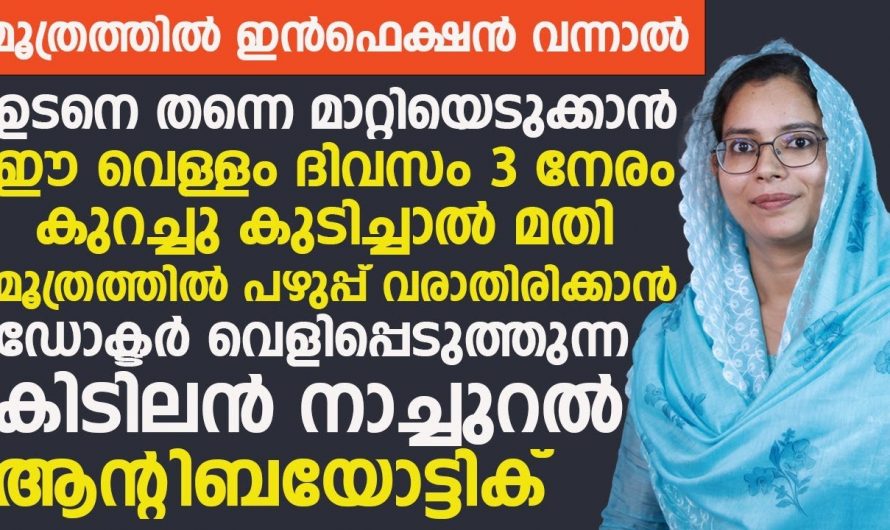 മൂത്രത്തിൽ ഇൻഫെക്ഷൻ വന്നാൽ മൂന്ന് ദിവസം ഈ വെള്ളം കുടിച്ചാൽ മതി. | UTI Prevent Tip