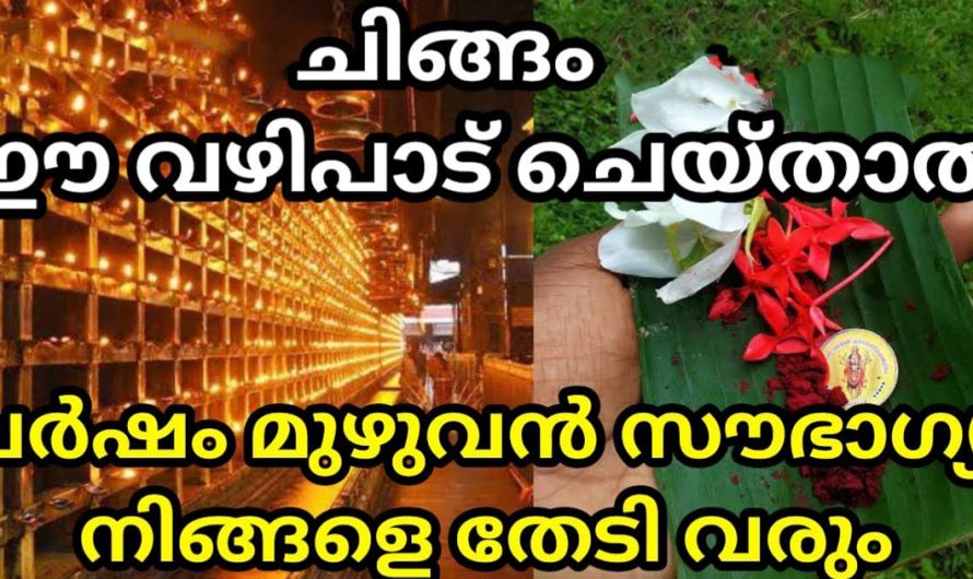 ചിങ്ങമാസം അടുത്തുള്ള ക്ഷേത്രത്തിൽ ഈ വഴിപാട് ചെയ്താൽ ഇനി വർഷം മുഴുവൻ സൗഭാഗ്യം നിങ്ങളെ തേടി വരും.