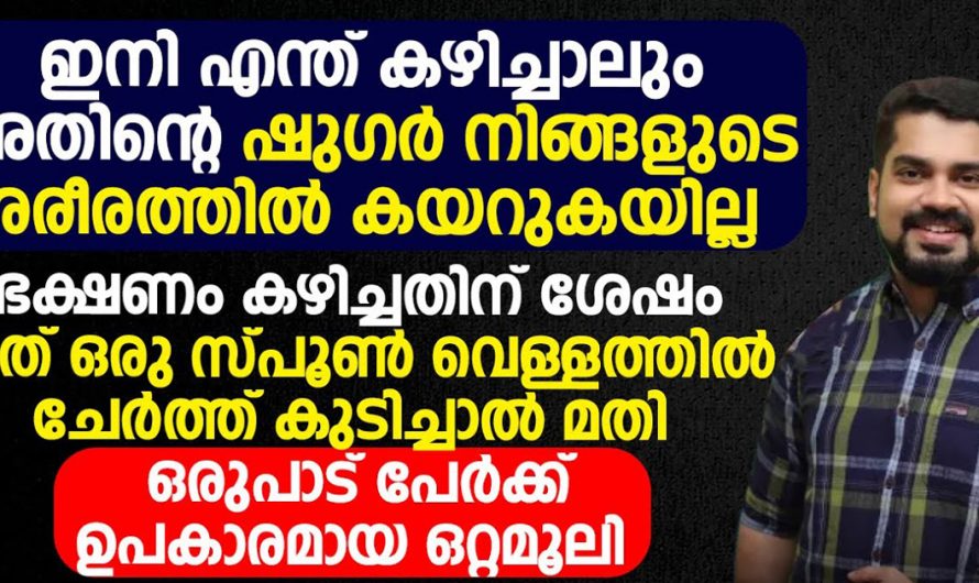 ഇതുപോലെ ചെയ്യുകയാണെങ്കിൽ ഇനി ഇഷ്ടമുള്ളത് കഴിക്കാം ഷുഗർ വരുമെന്ന് പേടി വേണ്ട. | Sugar Control Health Tip