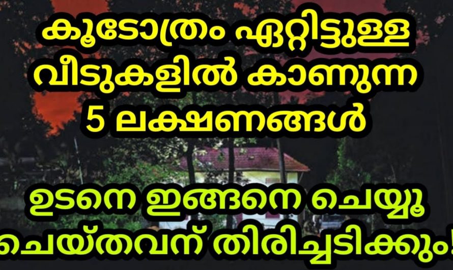 കൂടോത്രം ഏറ്റിട്ടുള്ള വീടുകളിൽ കാണുന്ന പ്രധാനപ്പെട്ട അഞ്ച് ലക്ഷണങ്ങൾ. ഉടനെ ഇതുപോലെ ചെയ്യൂ.