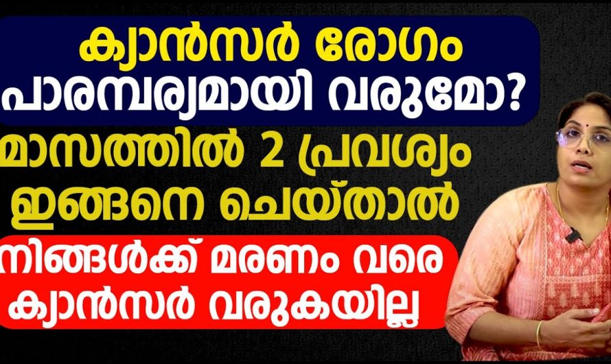 കാൻസർ രോഗം പാരമ്പര്യമായി വരുമോ? മാസത്തിൽ രണ്ട് പ്രാവശ്യം ഇതുപോലെ ചെയ്താൽ മതി. | Can cancer be hereditary