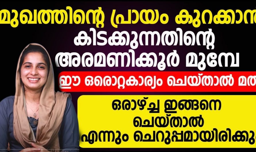 മുഖത്തിന് പെട്ടെന്ന് പ്രായമാകുന്നത് കുറയ്ക്കാൻ കിടക്കുന്നതിന് മുൻപ് ഈ കാര്യം ചെയ്താൽ മതി. | Face Care Health Tips