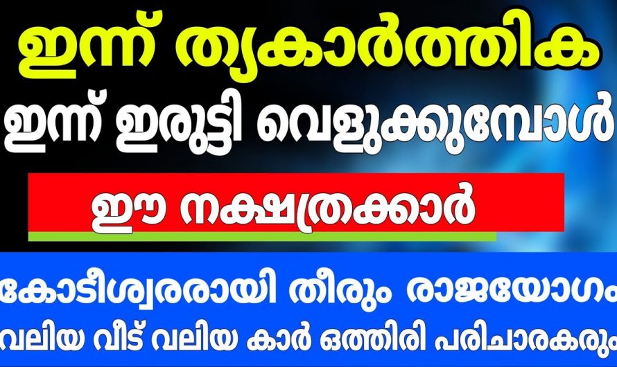 തൃക്കാർത്തിക കഴിയുമ്പോൾ ഈ നക്ഷത്രക്കാരുടെ ജീവിതം മാറിമറിയും, ഇവർക്കിനി കോടീശ്വര യോഗം…