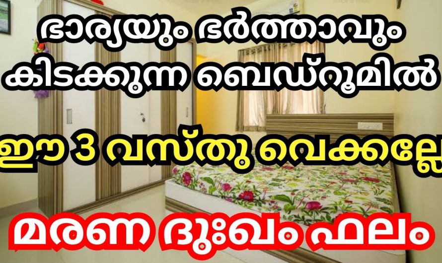 വീടിൻറെ പ്രധാന കിടപ്പുമുറിയിൽ ഈ സാധനങ്ങൾ സൂക്ഷിച്ചാൽ മരണ ദുഃഖമാണ് ഫലം.. ഉടൻതന്നെ ഇതൊക്കെ മാറ്റുക..