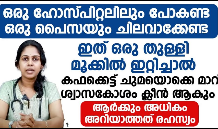 മരുന്നുകളില്ലാതെ കഫക്കെട്ട് മാറാൻ ഇങ്ങനെ ചെയ്തു നോക്കൂ…