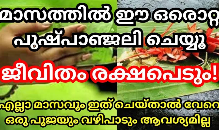 എല്ലാ മാസവും ഒരു പ്രാവശ്യം ഈ വഴിപാട് ചെയ്യൂ നിങ്ങളുടെ ജീവിതം രക്ഷപ്പെടും…