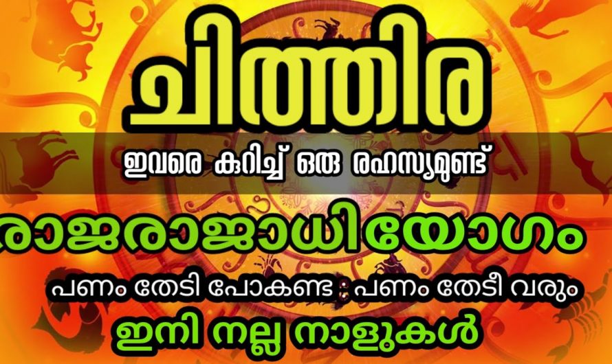 ചിത്തിര നക്ഷത്രക്കാരുടെ ജീവിതം മാറിമറിയാൻ പോകുന്നു, ഇവർക്ക് ഇനി രാജരാജയോഗം…