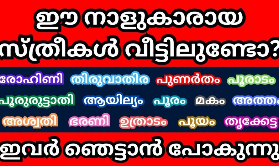 ഈ നാളുകാരായ സ്ത്രീകൾ വീട്ടിൽ ഉണ്ടെങ്കിൽ, സൗന്ദര്യ പ്രശ്നങ്ങൾക്ക് ആശ്വാസം ഉണ്ടാകും…