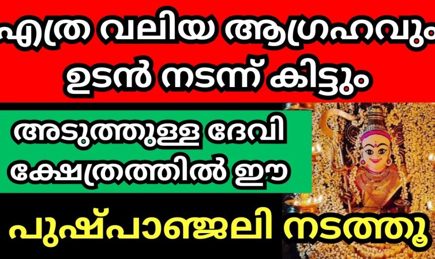 ദേവിക്ക് ഈ വഴിപാട് നടത്തിയാൽ നിങ്ങളുടെ എത്ര വലിയ ആഗ്രഹവും നടക്കും…