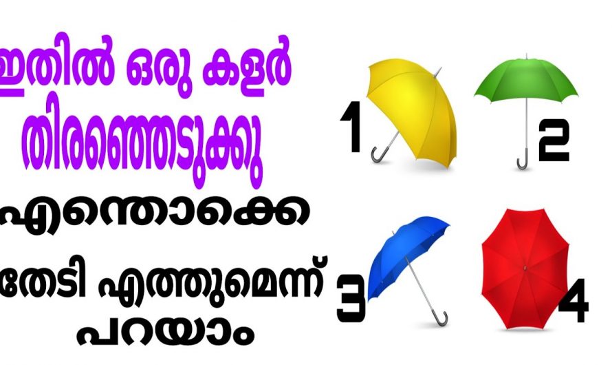 ഈ നാല് നിറത്തിൽ നിന്നും ഒന്ന് തിരഞ്ഞെടുത്താൽ നിങ്ങളിലേക്ക് വരുന്ന ഭാഗ്യത്തെ അറിയാം…