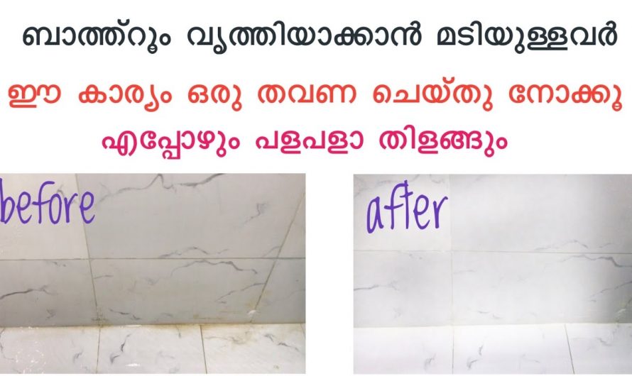 ബാത്റൂമിലെ എത്ര പഴകിയ കറകളും നിമിഷങ്ങൾക്കുള്ളിൽ അകറ്റാം, ഒരു മാജിക്കൽ സൊല്യൂഷൻ…