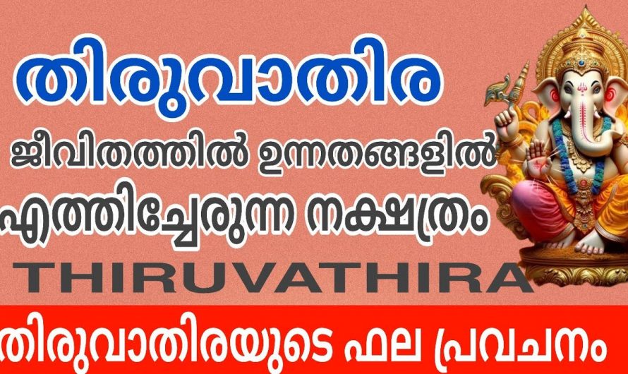 തിരുവാതിര നക്ഷത്രക്കാർ നിങ്ങളുടെ വീട്ടിൽ ഉണ്ടോ? ഉറപ്പായും ഈ കാര്യങ്ങൾ അറിഞ്ഞിരിക്കുക…