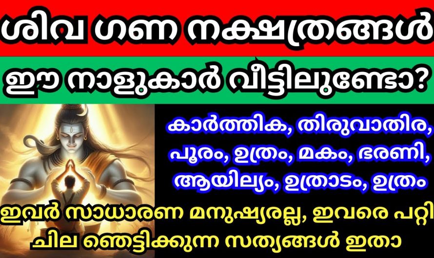 ശിവ ഗണത്തിൽ പെട്ട നക്ഷത്രക്കാർ നിങ്ങളുടെ വീട്ടിൽ ഉണ്ടോ? ഇവരെക്കുറിച്ച് ഒരു രഹസ്യമുണ്ട്…